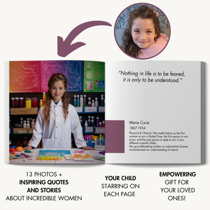 Personalized Book: Transform Your Child Into Women Icons